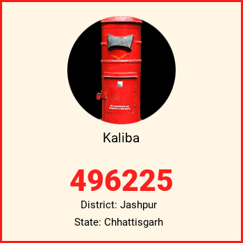 Kaliba pin code, district Jashpur in Chhattisgarh