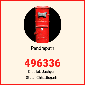 Pandrapath pin code, district Jashpur in Chhattisgarh