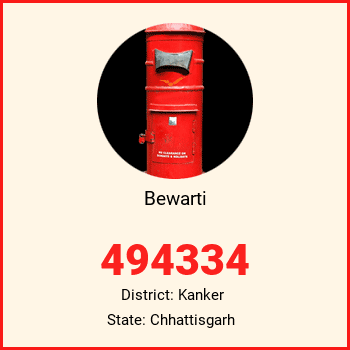 Bewarti pin code, district Kanker in Chhattisgarh