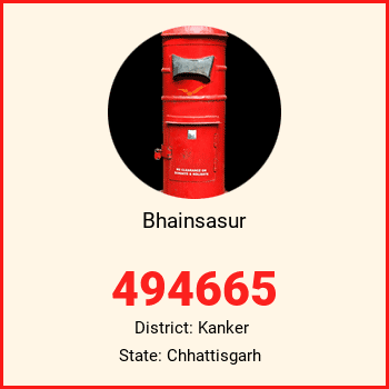 Bhainsasur pin code, district Kanker in Chhattisgarh