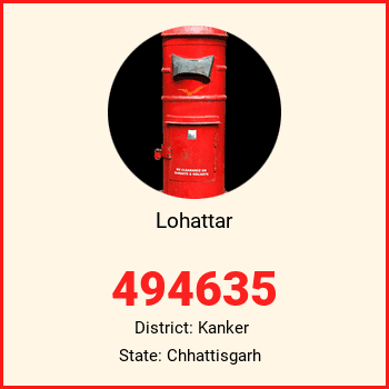 Lohattar pin code, district Kanker in Chhattisgarh