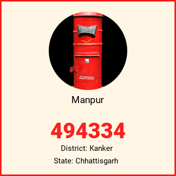 Manpur pin code, district Kanker in Chhattisgarh
