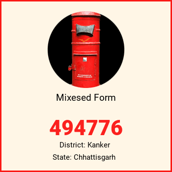 Mixesed Form pin code, district Kanker in Chhattisgarh