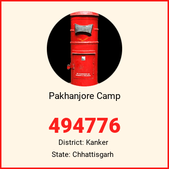 Pakhanjore Camp pin code, district Kanker in Chhattisgarh
