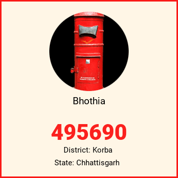 Bhothia pin code, district Korba in Chhattisgarh