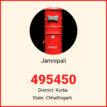 Jamnipali pin code, district Korba in Chhattisgarh