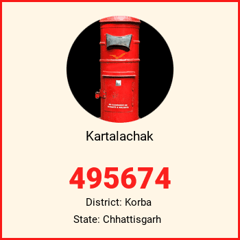 Kartalachak pin code, district Korba in Chhattisgarh