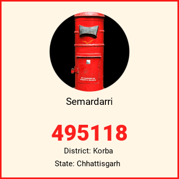 Semardarri pin code, district Korba in Chhattisgarh