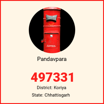 Pandavpara pin code, district Koriya in Chhattisgarh