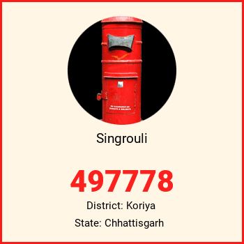 Singrouli pin code, district Koriya in Chhattisgarh