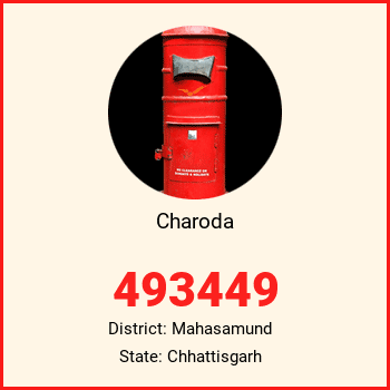 Charoda pin code, district Mahasamund in Chhattisgarh