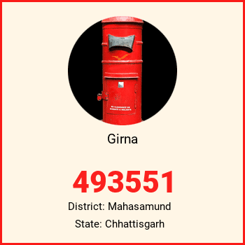 Girna pin code, district Mahasamund in Chhattisgarh