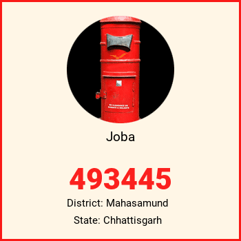 Joba pin code, district Mahasamund in Chhattisgarh