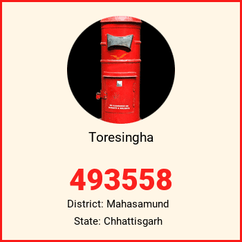 Toresingha pin code, district Mahasamund in Chhattisgarh