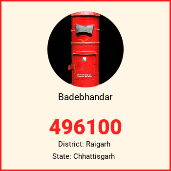 Badebhandar pin code, district Raigarh in Chhattisgarh