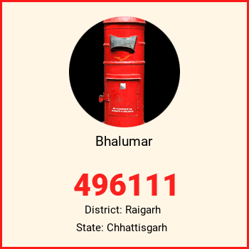 Bhalumar pin code, district Raigarh in Chhattisgarh