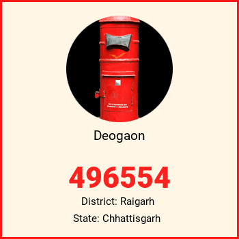 Deogaon pin code, district Raigarh in Chhattisgarh