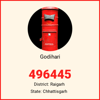 Godihari pin code, district Raigarh in Chhattisgarh