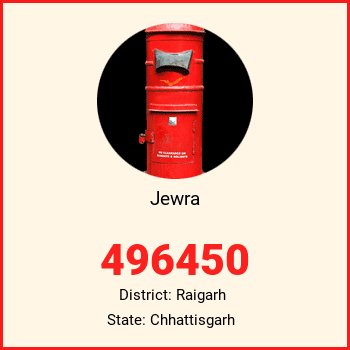 Jewra pin code, district Raigarh in Chhattisgarh