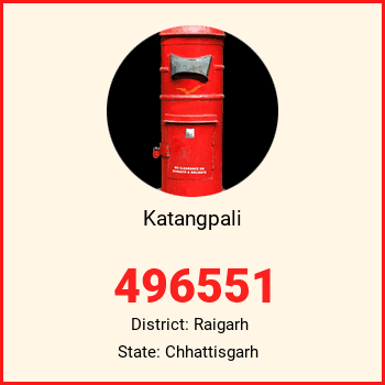 Katangpali pin code, district Raigarh in Chhattisgarh