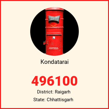 Kondatarai pin code, district Raigarh in Chhattisgarh