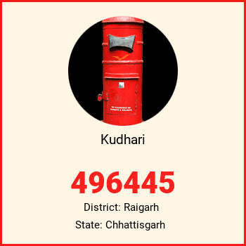 Kudhari pin code, district Raigarh in Chhattisgarh