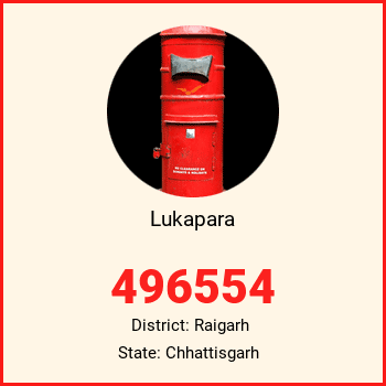 Lukapara pin code, district Raigarh in Chhattisgarh