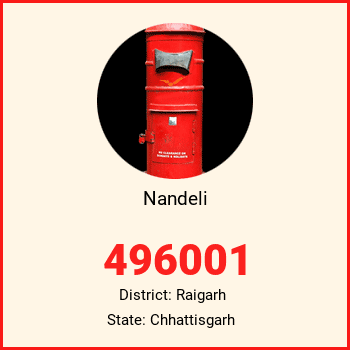 Nandeli pin code, district Raigarh in Chhattisgarh