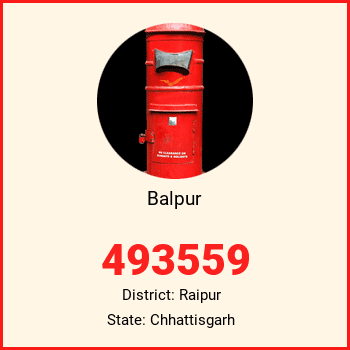 Balpur pin code, district Raipur in Chhattisgarh