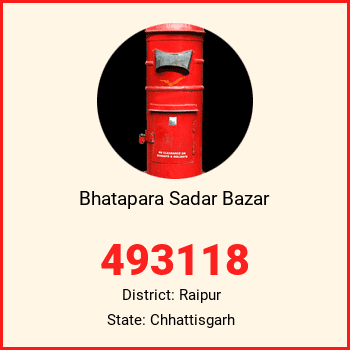Bhatapara Sadar Bazar pin code, district Raipur in Chhattisgarh