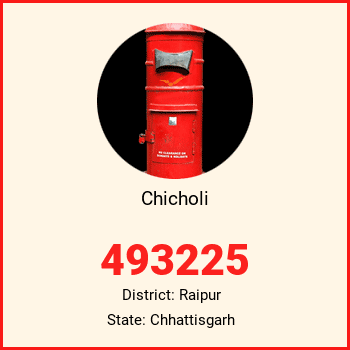 Chicholi pin code, district Raipur in Chhattisgarh