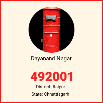 Dayanand Nagar pin code, district Raipur in Chhattisgarh