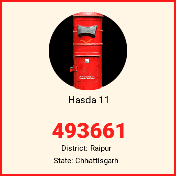 Hasda 11 pin code, district Raipur in Chhattisgarh