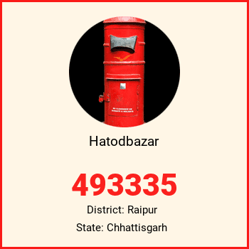 Hatodbazar pin code, district Raipur in Chhattisgarh