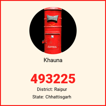 Khauna pin code, district Raipur in Chhattisgarh