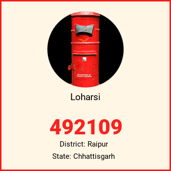Loharsi pin code, district Raipur in Chhattisgarh