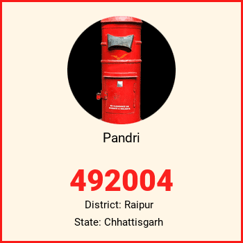 Pandri pin code, district Raipur in Chhattisgarh