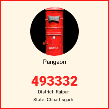 Pangaon pin code, district Raipur in Chhattisgarh