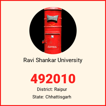 Ravi Shankar University pin code, district Raipur in Chhattisgarh