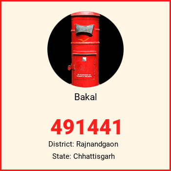 Bakal pin code, district Rajnandgaon in Chhattisgarh