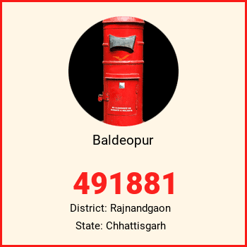 Baldeopur pin code, district Rajnandgaon in Chhattisgarh