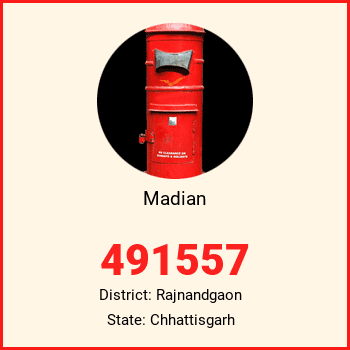 Madian pin code, district Rajnandgaon in Chhattisgarh