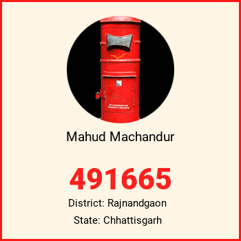 Mahud Machandur pin code, district Rajnandgaon in Chhattisgarh
