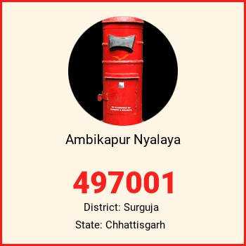 Ambikapur Nyalaya pin code, district Surguja in Chhattisgarh