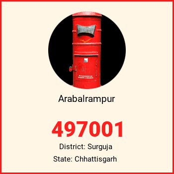 Arabalrampur pin code, district Surguja in Chhattisgarh
