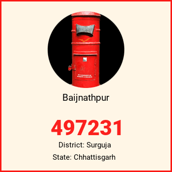 Baijnathpur pin code, district Surguja in Chhattisgarh
