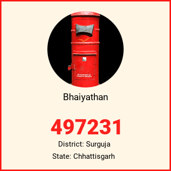 Bhaiyathan pin code, district Surguja in Chhattisgarh