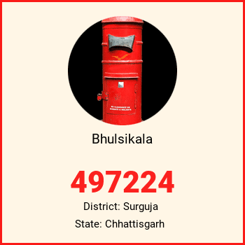 Bhulsikala pin code, district Surguja in Chhattisgarh