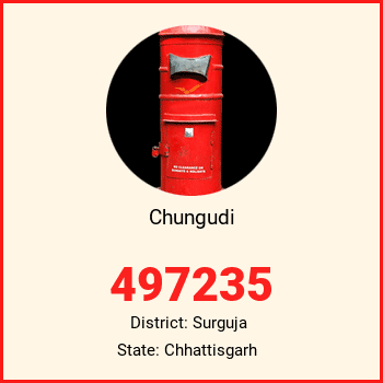 Chungudi pin code, district Surguja in Chhattisgarh