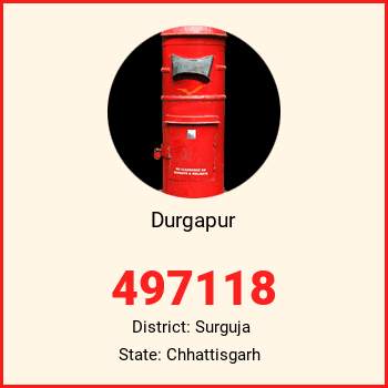 Durgapur pin code, district Surguja in Chhattisgarh